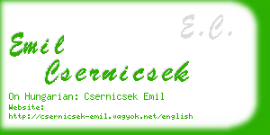 emil csernicsek business card